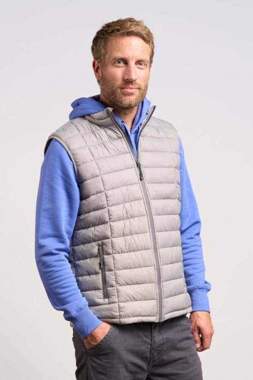 Promodoro Mens Padded Vest Mens Padded Vest – 2XL, new light grey-NW