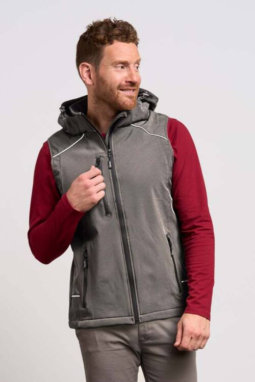 Promodoro Mens Softshell Vest Mens Softshell Vest – 2XL, steel gray-SG