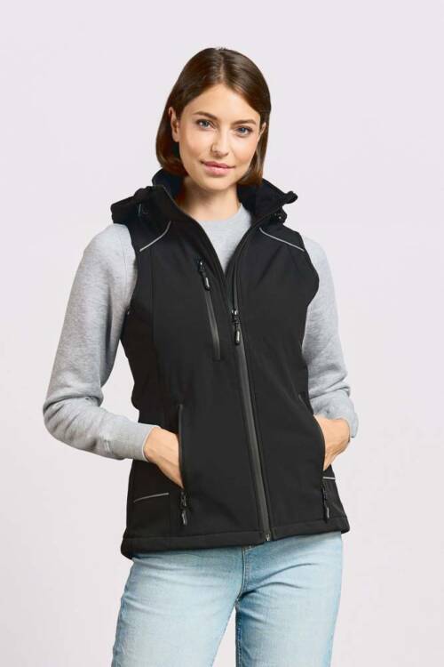 Promodoro Womens Softshell Vest Womens Softshell Vest – 2XL, black-9D