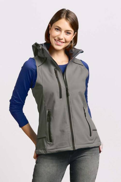 Promodoro Womens Softshell Vest Womens Softshell Vest – 2XL, steel gray-SG